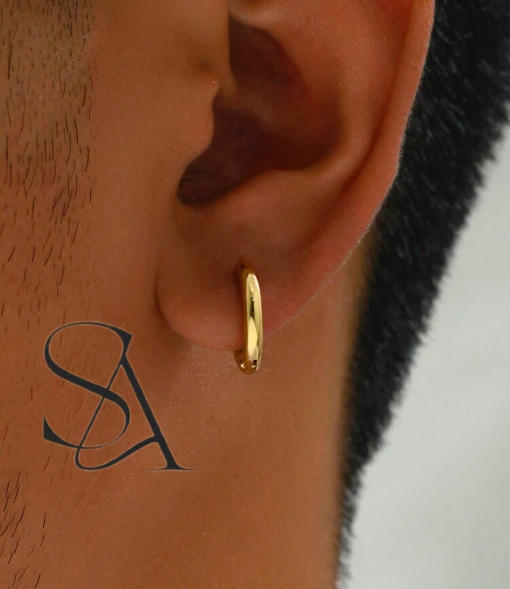 گوشواره حلقه مردانه طلایی